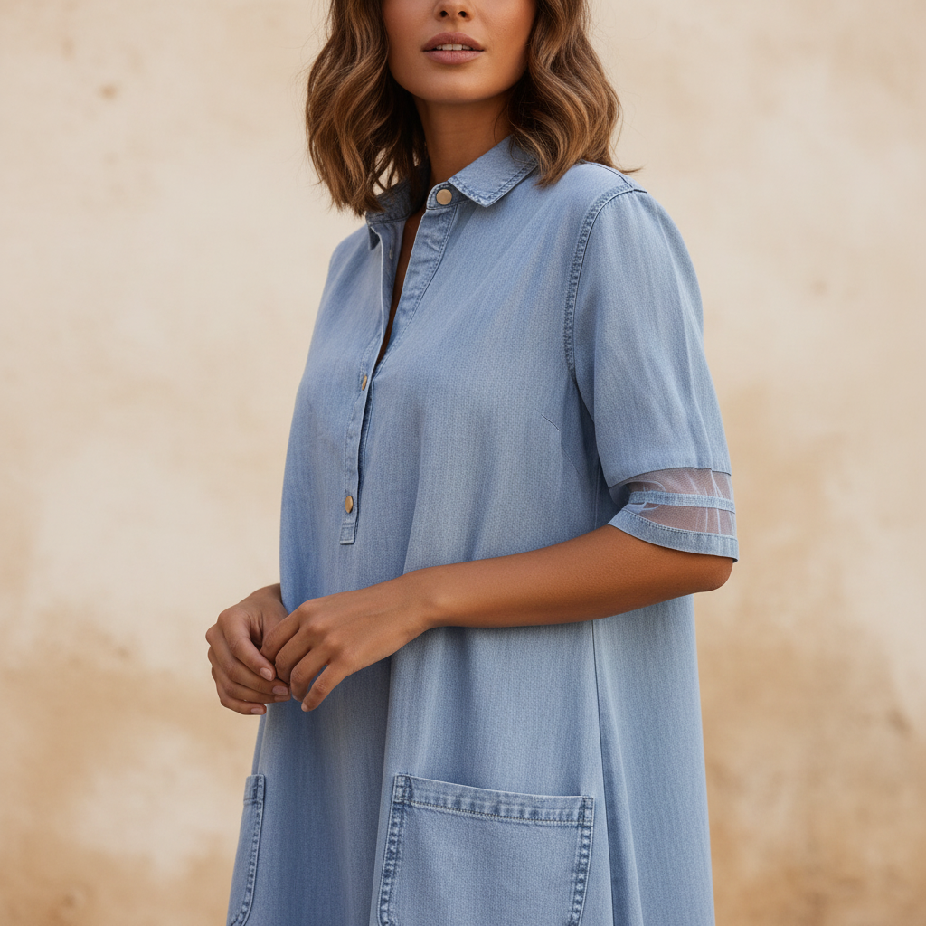 Damiana | Vestido midi italiano - Detalle