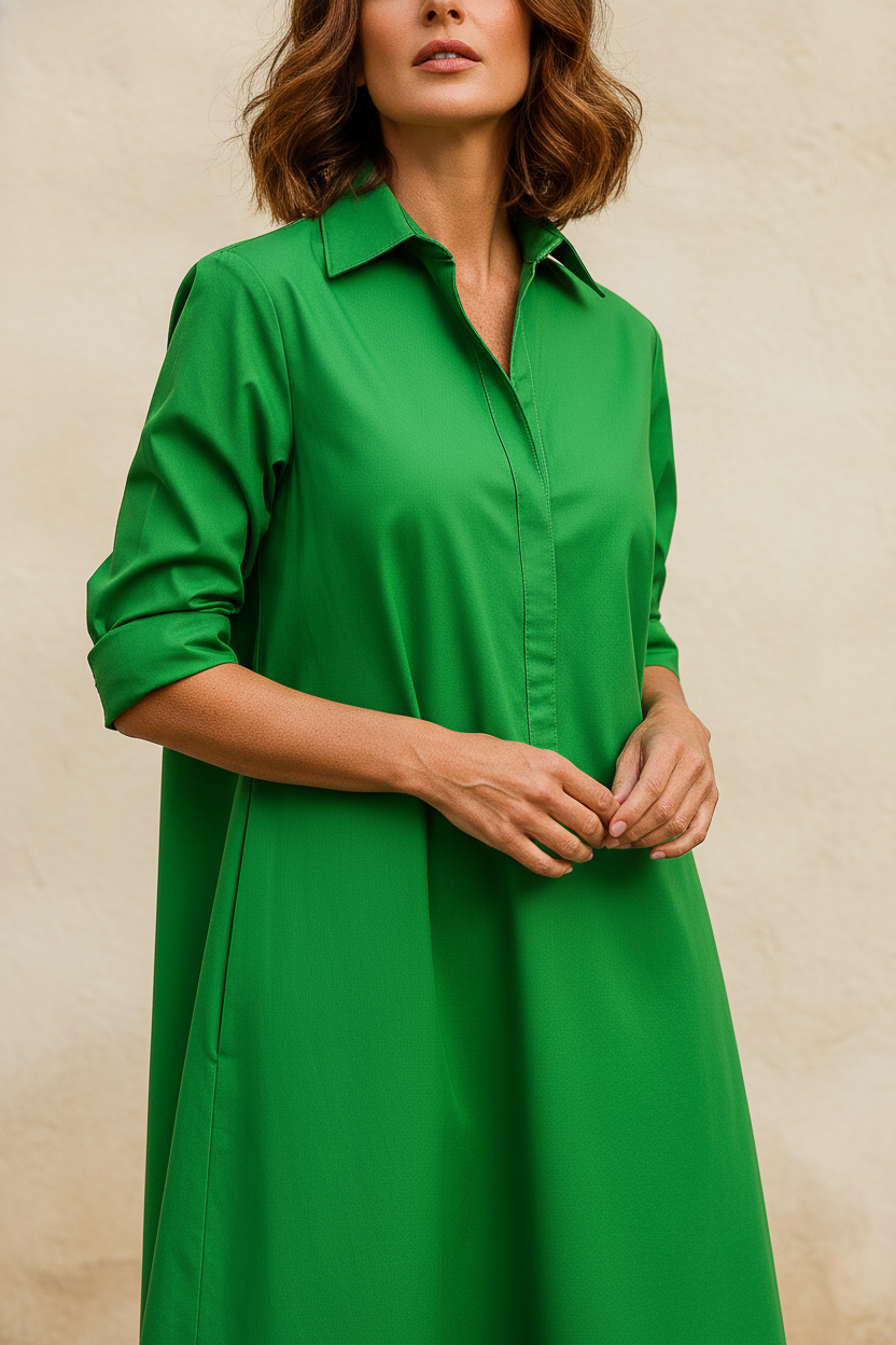 Domenica | Vestido midi italiano - Detalle