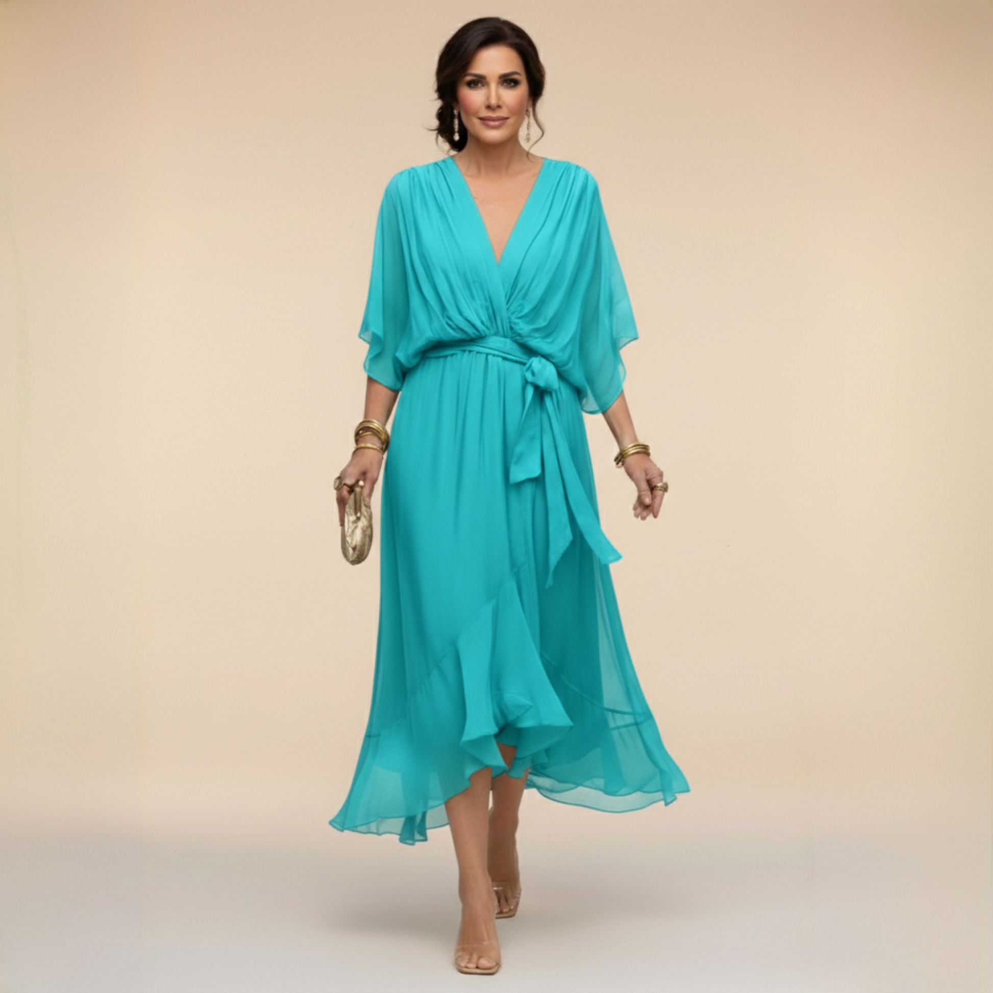 monica-vestido-de-gasa-con-escote-en-v