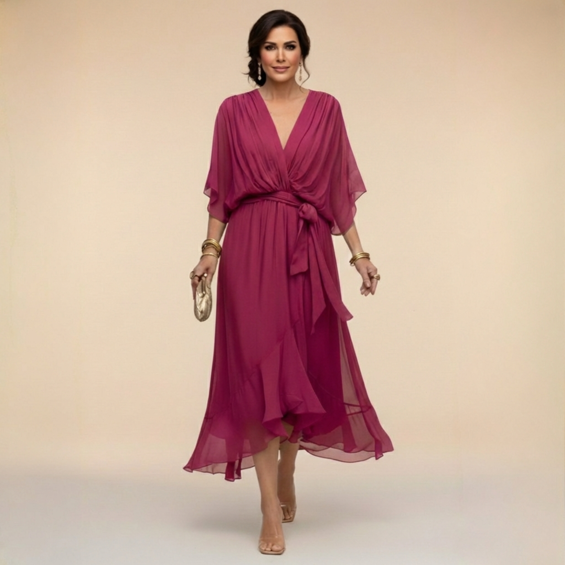 monica-vestido-de-gasa-con-escote-en-v