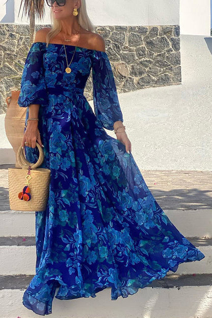 luna-vestido-largo-de-impresion-floral-con-mangas-descubiertas