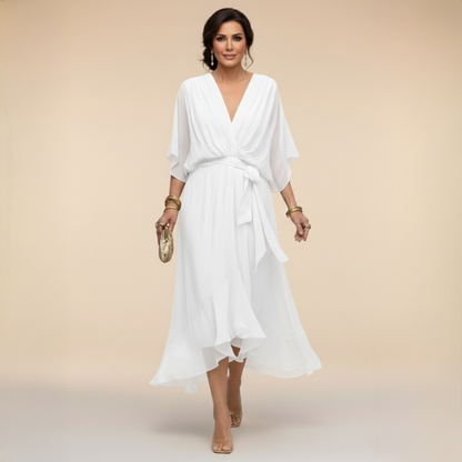 monica-vestido-de-gasa-con-escote-en-v