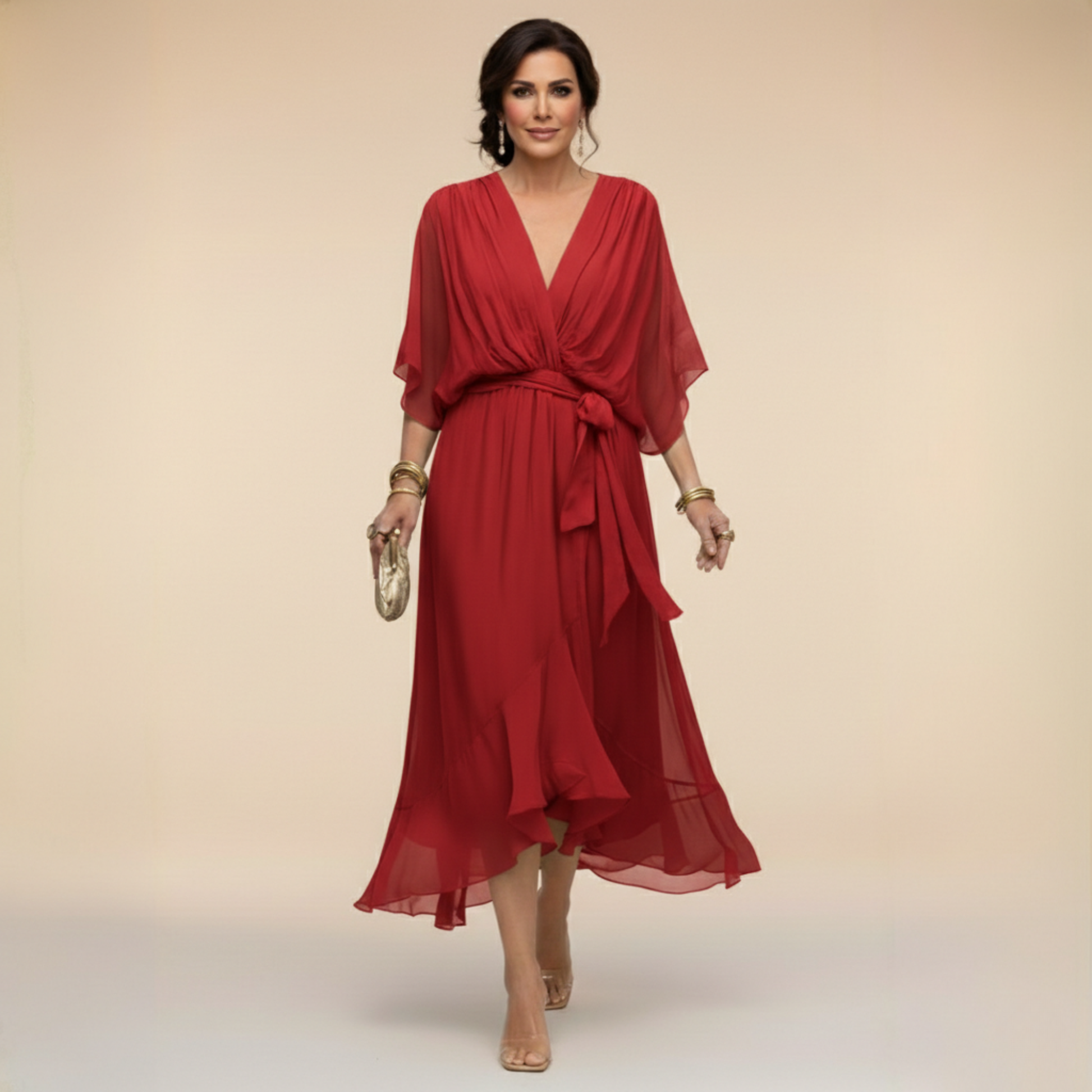 monica-vestido-de-gasa-con-escote-en-v