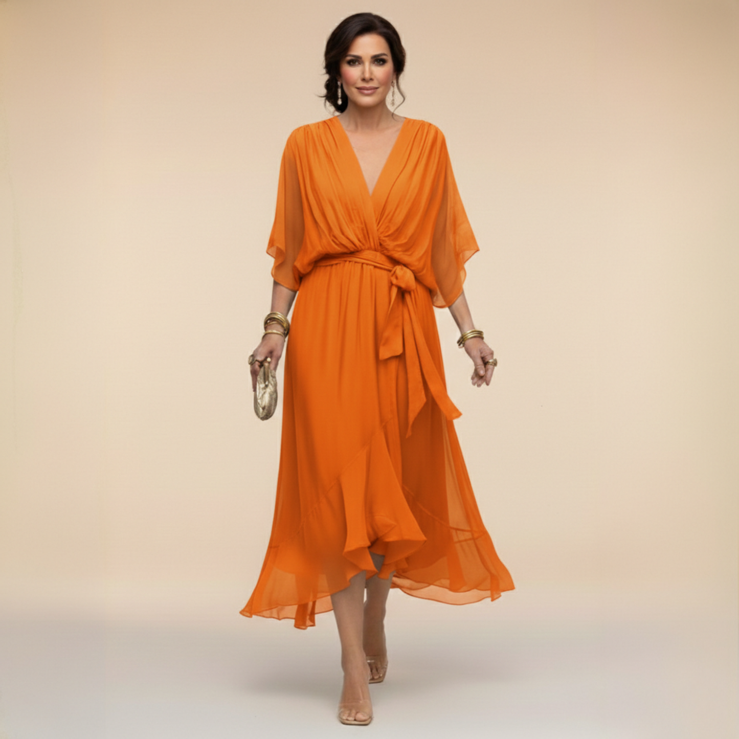monica-vestido-de-gasa-con-escote-en-v