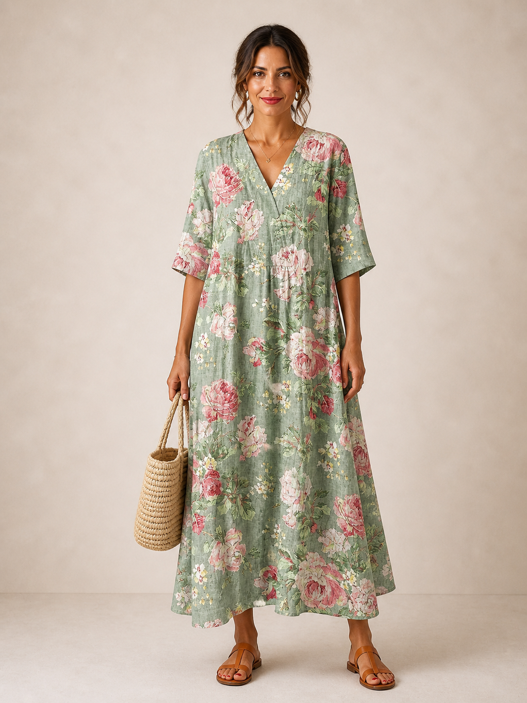 Lina | Vestido midi italiano