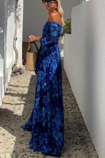 luna-vestido-largo-de-impresion-floral-con-mangas-descubiertas
