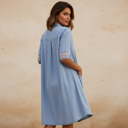 Damiana | Vestido midi italiano - Vista de espalda