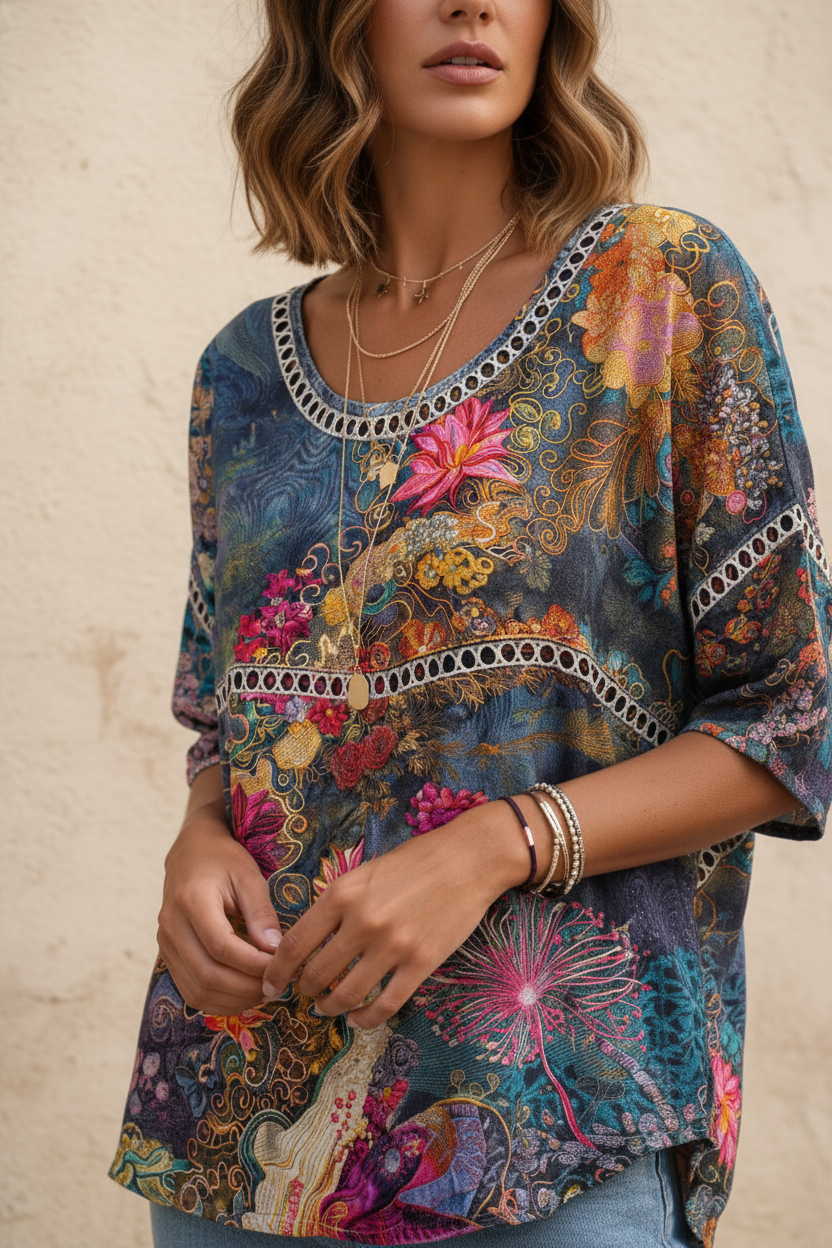Lia | Blusa italiana - Detalle