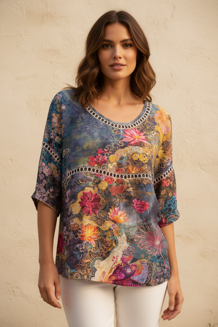 Lia | Blusa italiana - Vista frontal