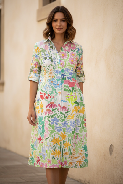 Marcella | Vestido midi italiano - Vista frontal