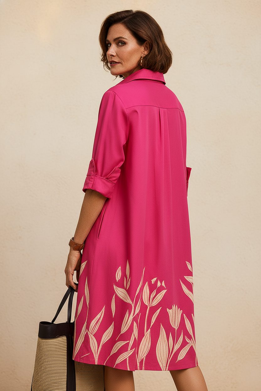 Olimpia | Vestido midi italiano - Vista de espalda
