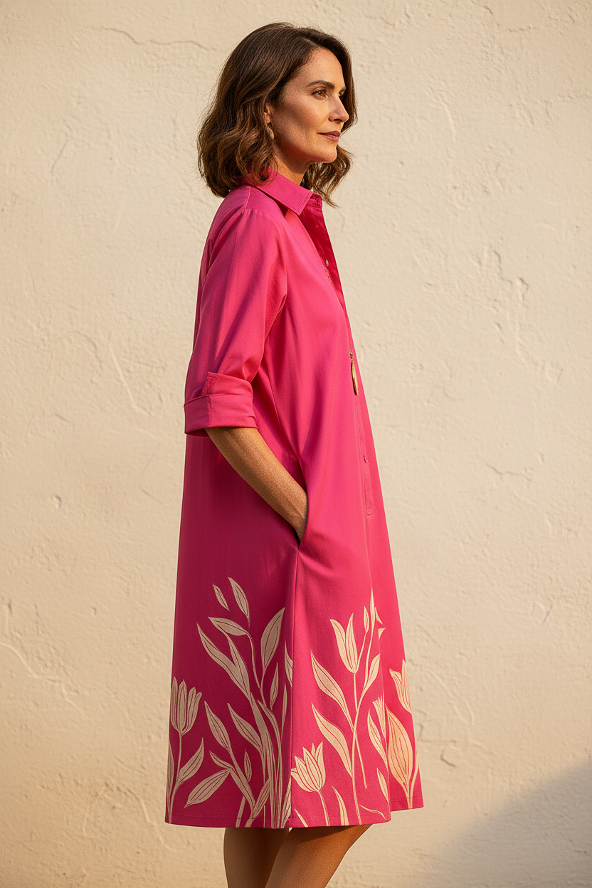 Olimpia | Vestido midi italiano - Vista lateral