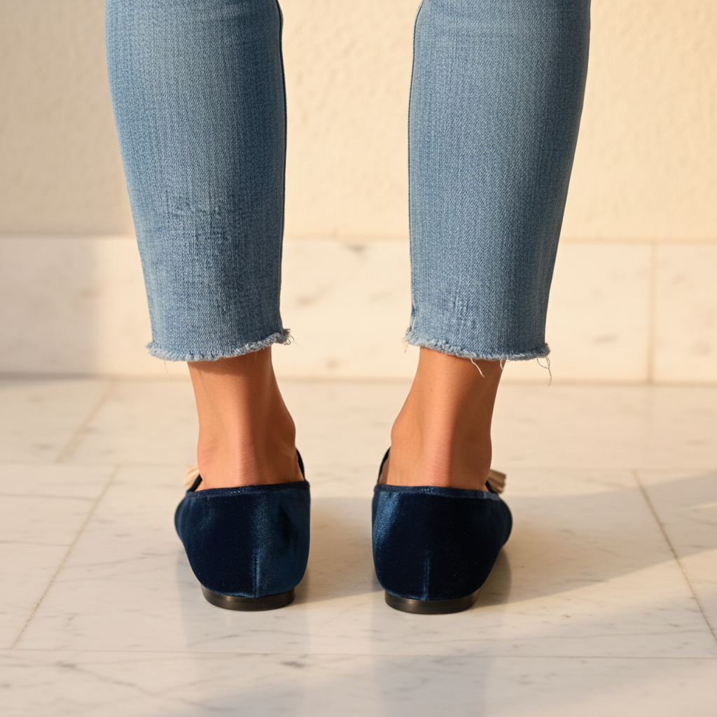 Paulina | Mocasines italianos - Vista de espalda