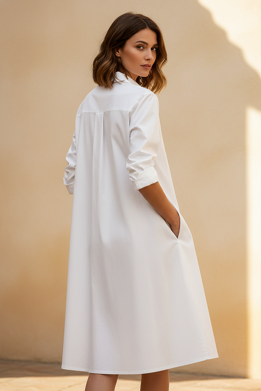 Pisa | Vestido midi italiano - Vista de espalda