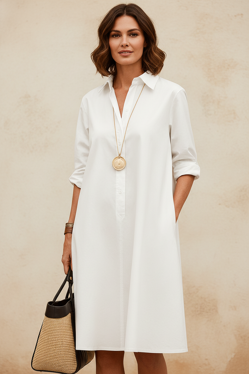 Pisa | Vestido midi italiano - Vista frontal