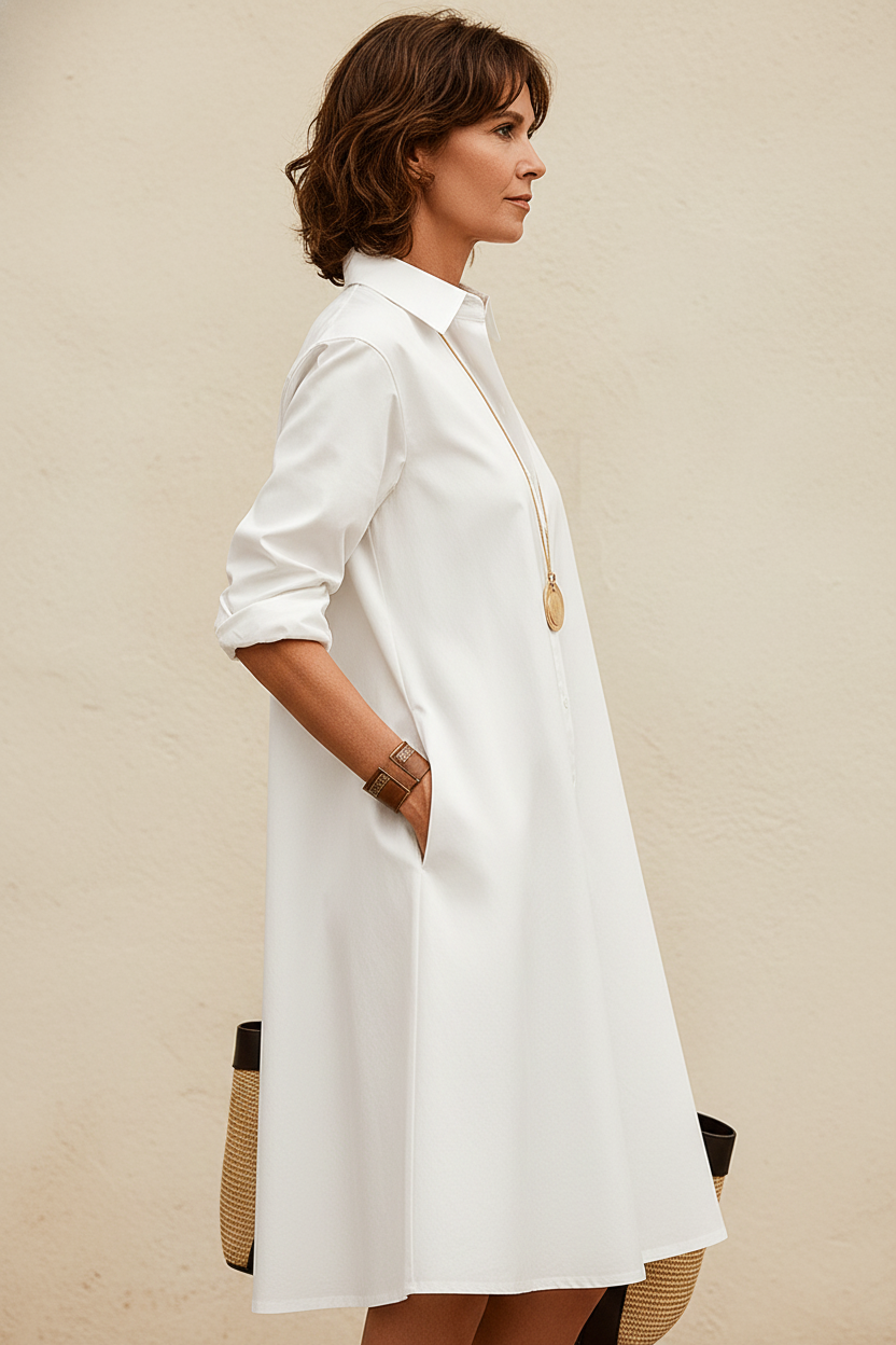 Pisa | Vestido midi italiano - Vista lateral