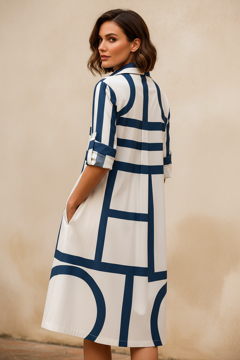 Rita | Vestido midi italiano - Vista de espalda
