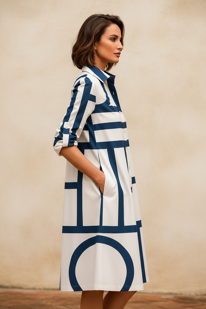 Rita | Vestido midi italiano - Vista lateral