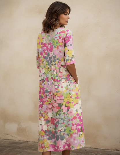 Rosalinda | Vestido midi italiano - Vista de espalda