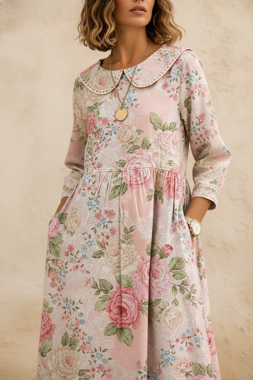 Susanna | Vestido midi italiano - Detalle
