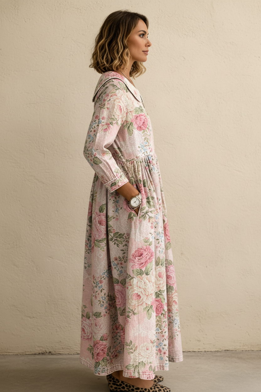 Susanna | Vestido midi italiano - Vista lateral