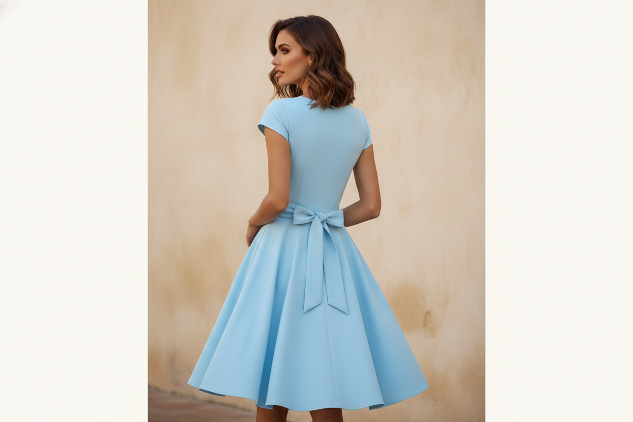 Vestido Azzurro - Vista de espalda