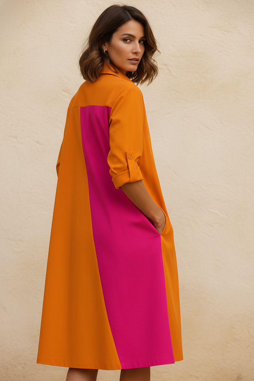 Vita | Vestido midi italiano - Vista de espalda