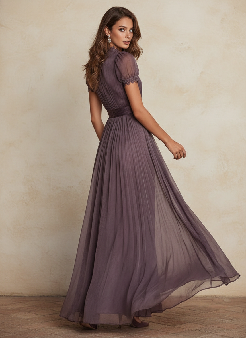 Vivian Vestido largo italiano - Vista de espalda
