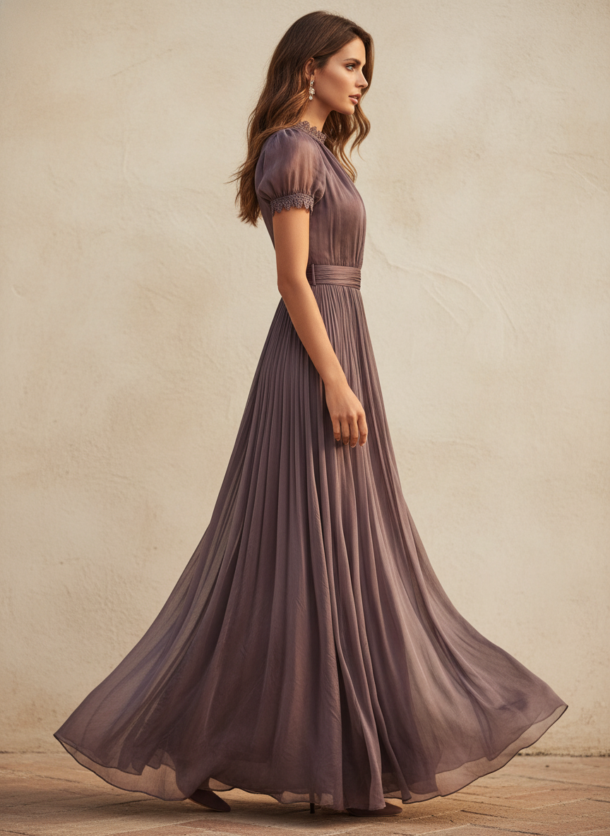 Vivian Vestido largo italiano - Vista lateral